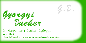 gyorgyi ducker business card